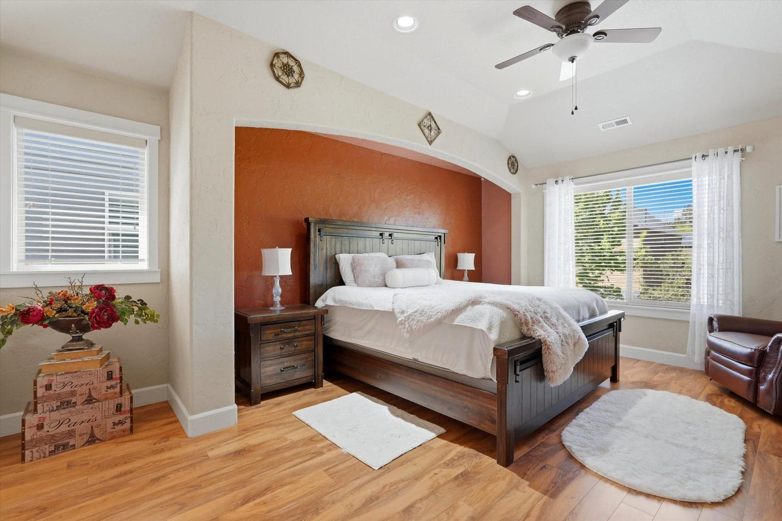 Primary Bedroom with french doors, and on suite,spacious and bright