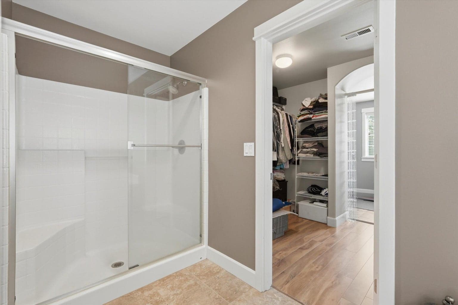 separate shower