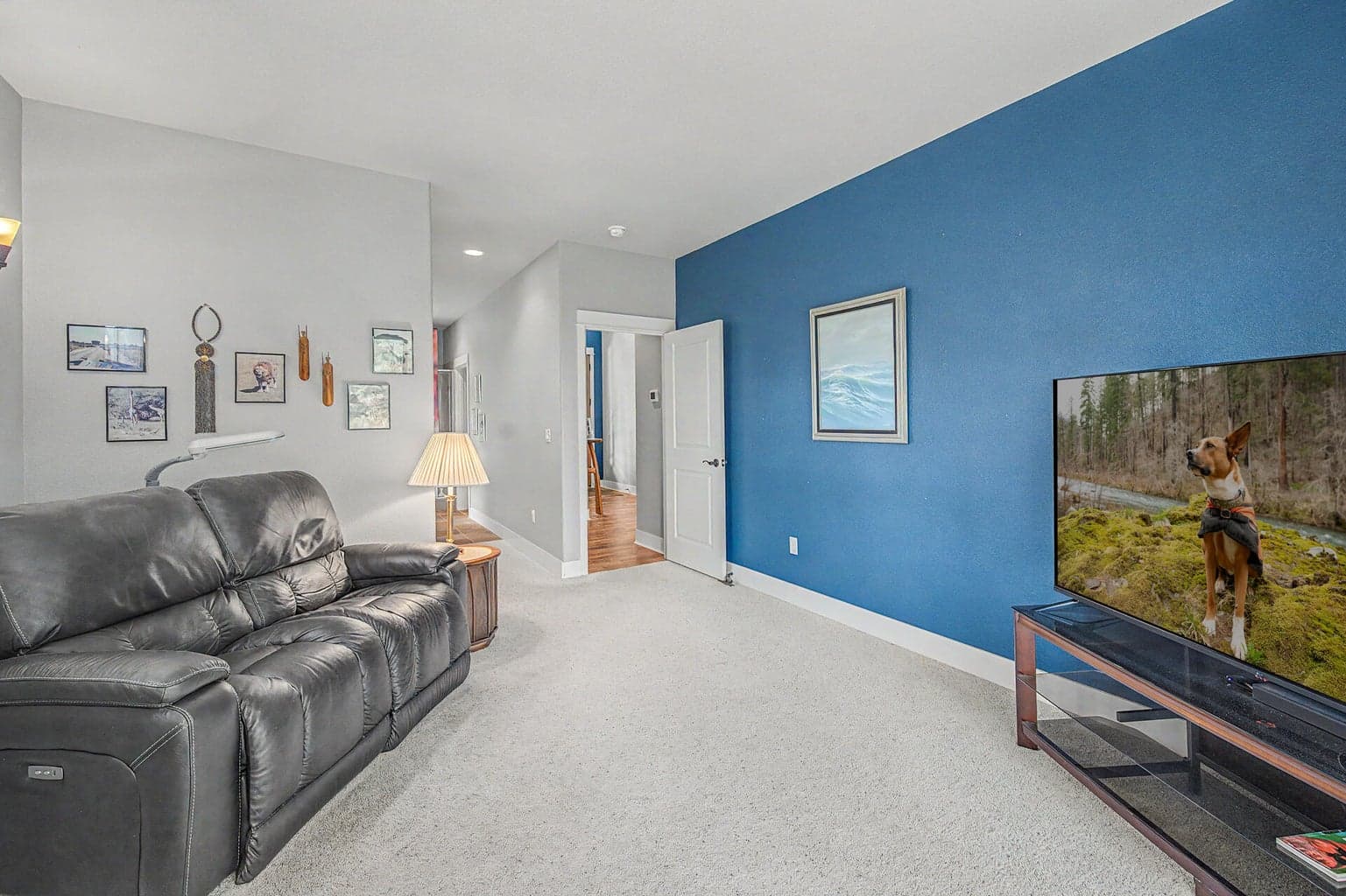 Seller likes using the main level primary as a media room