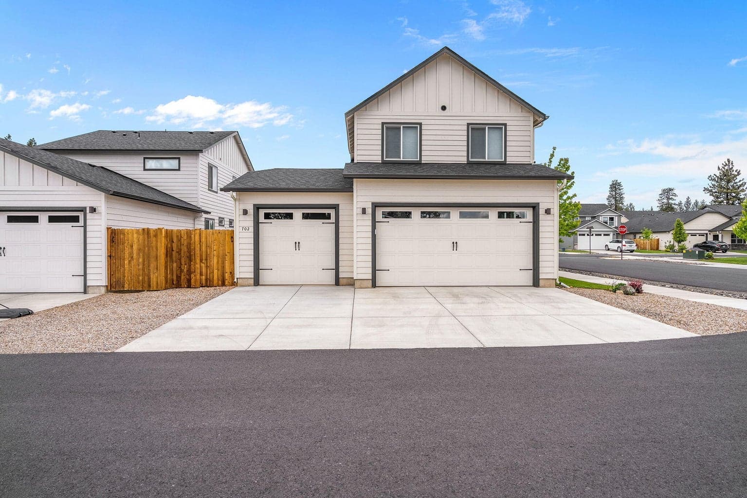3-car garage, alley access