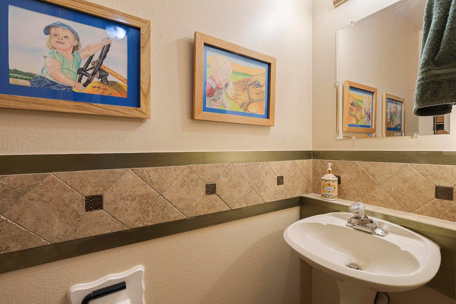 Half bath off laundry room