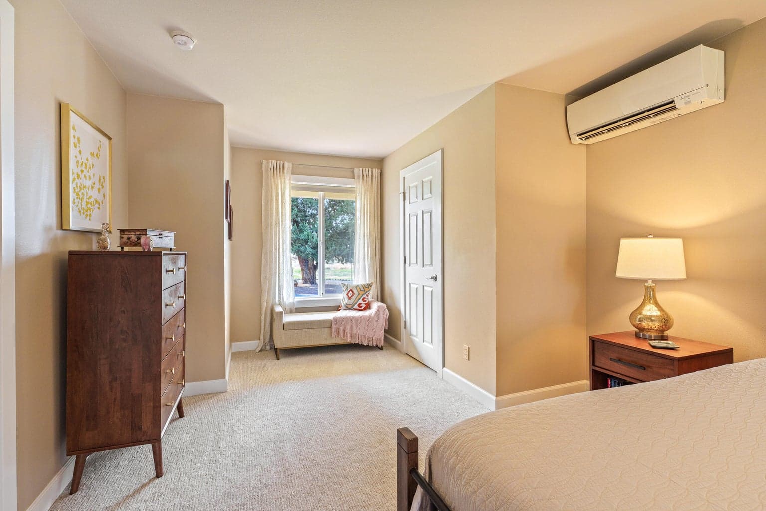 Primary bedroom suite with dual closets