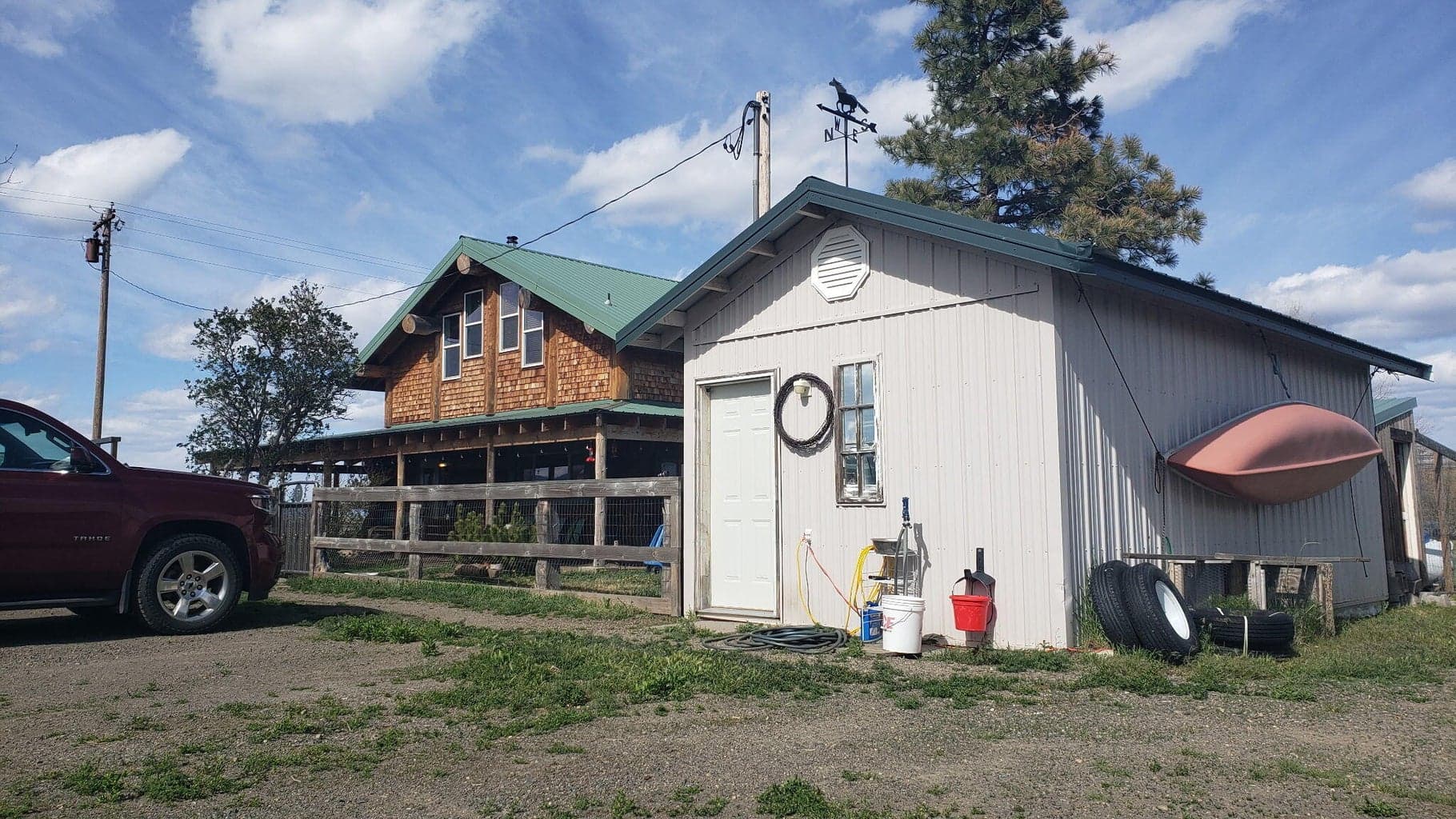 Finished, heated pump house with tons of storage