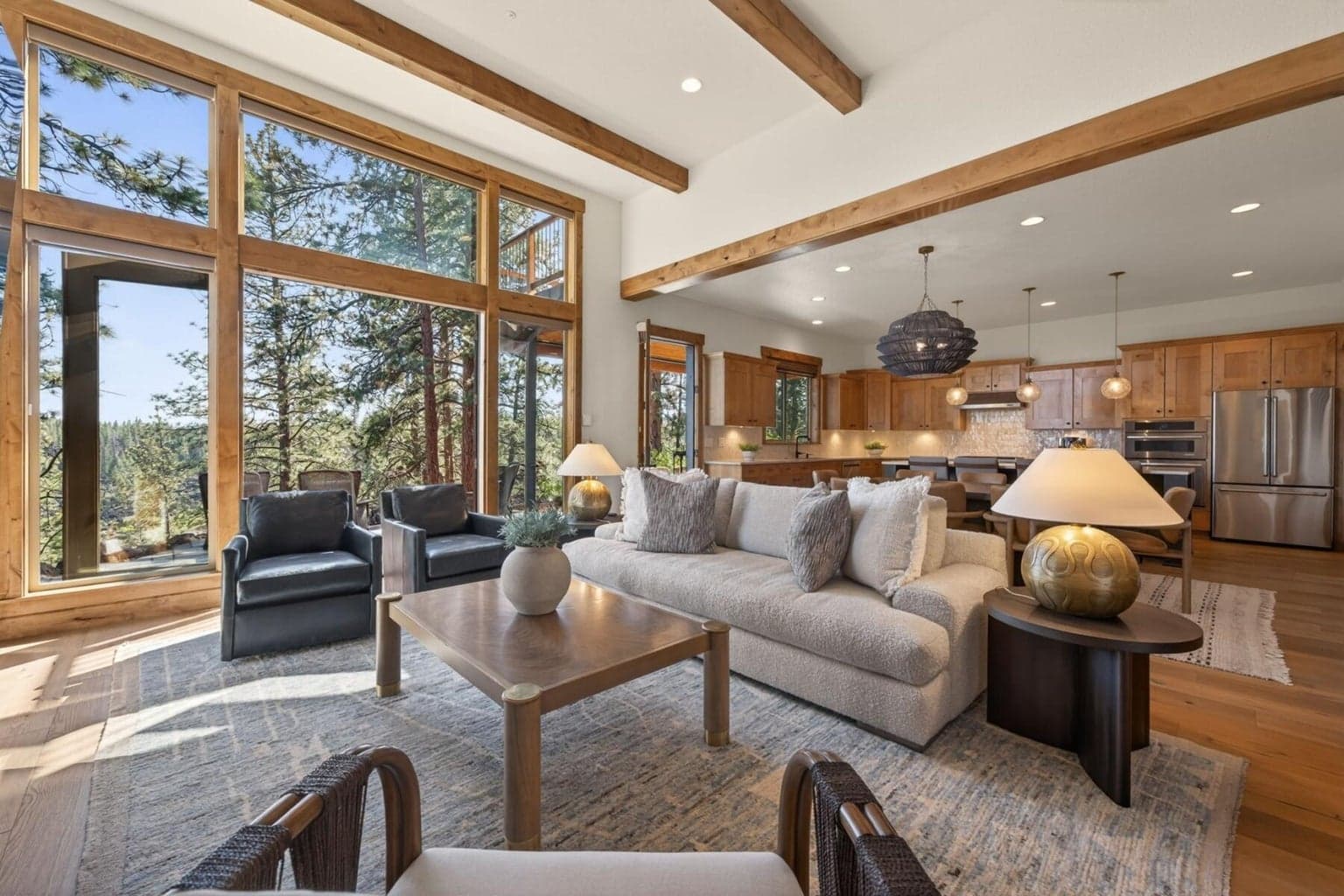 Double french doors welcome you to outdoor living