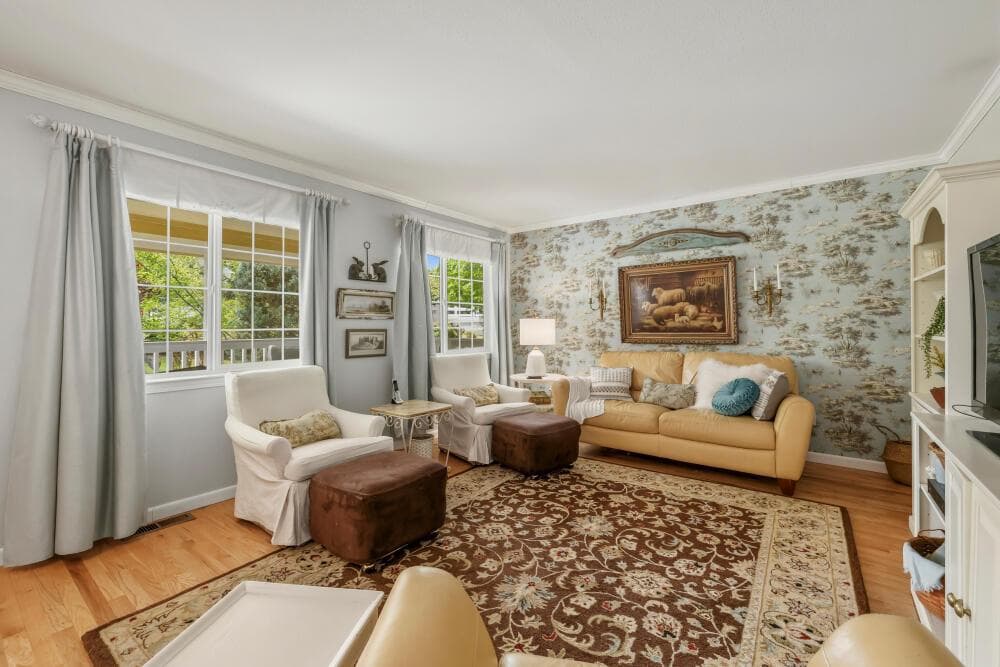 Formal living room in front of home