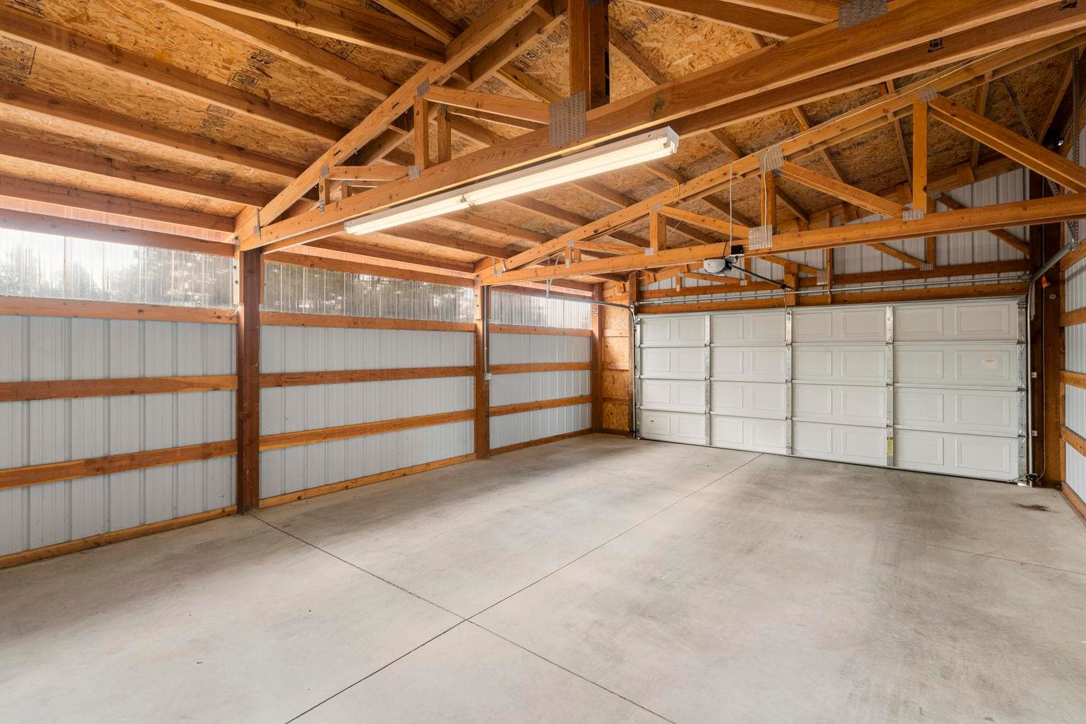 Inside garage