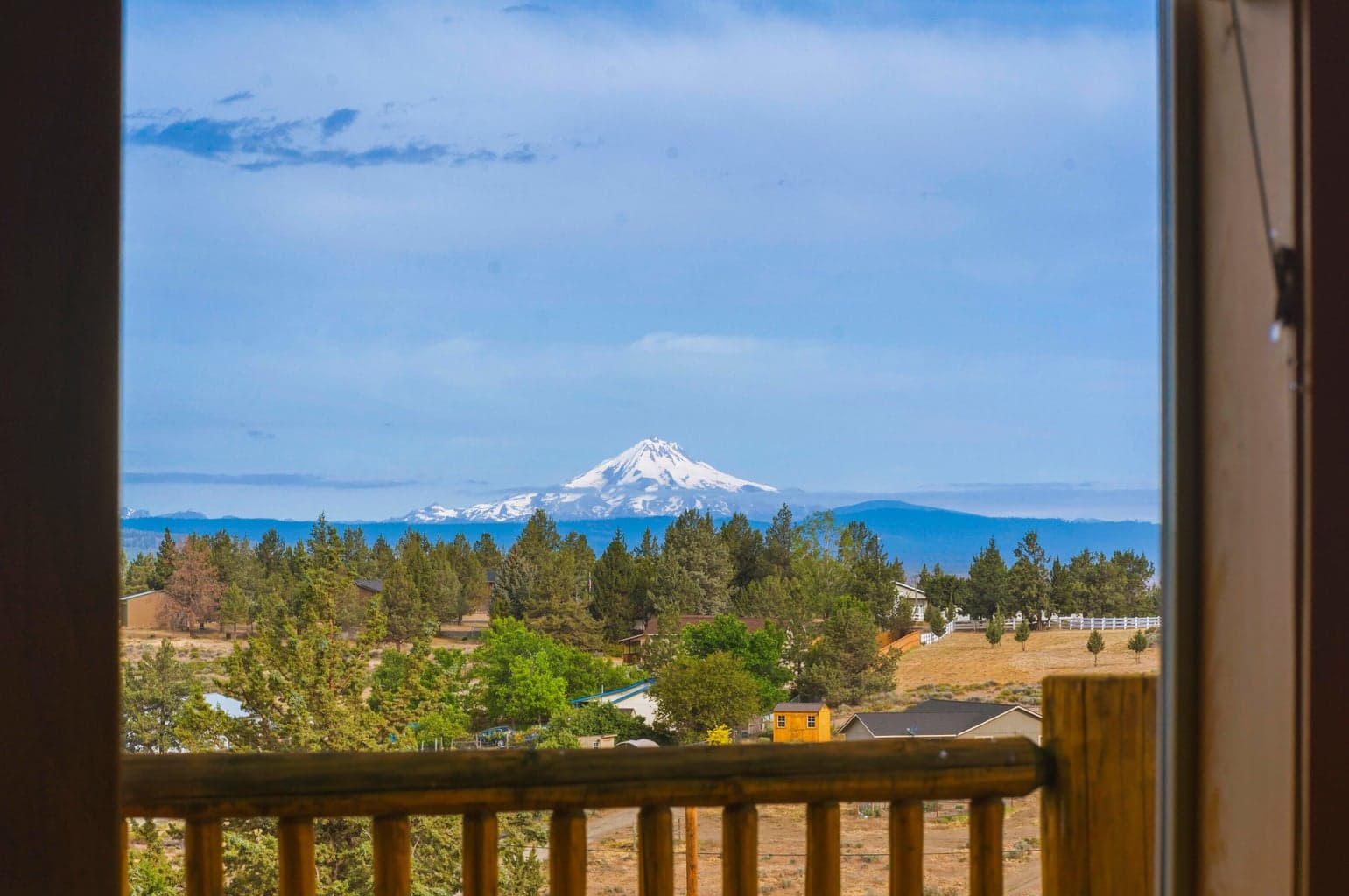 View of Mt. Jefferson from the living room & primary suite