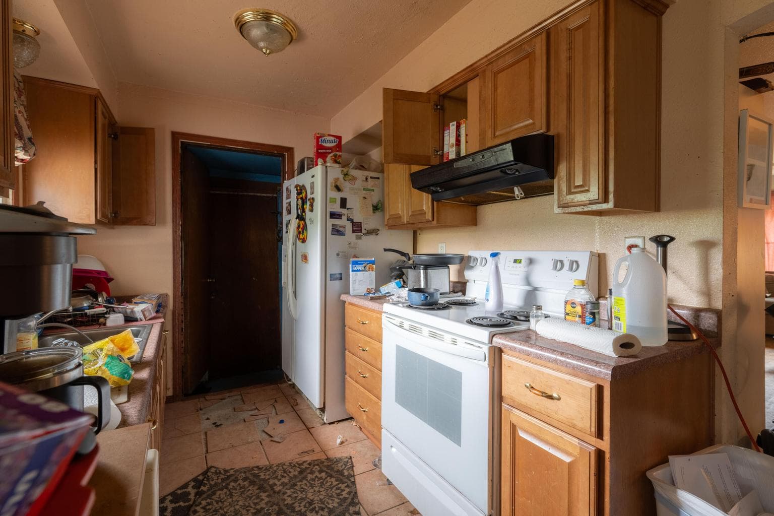 Kitchen with tile floors