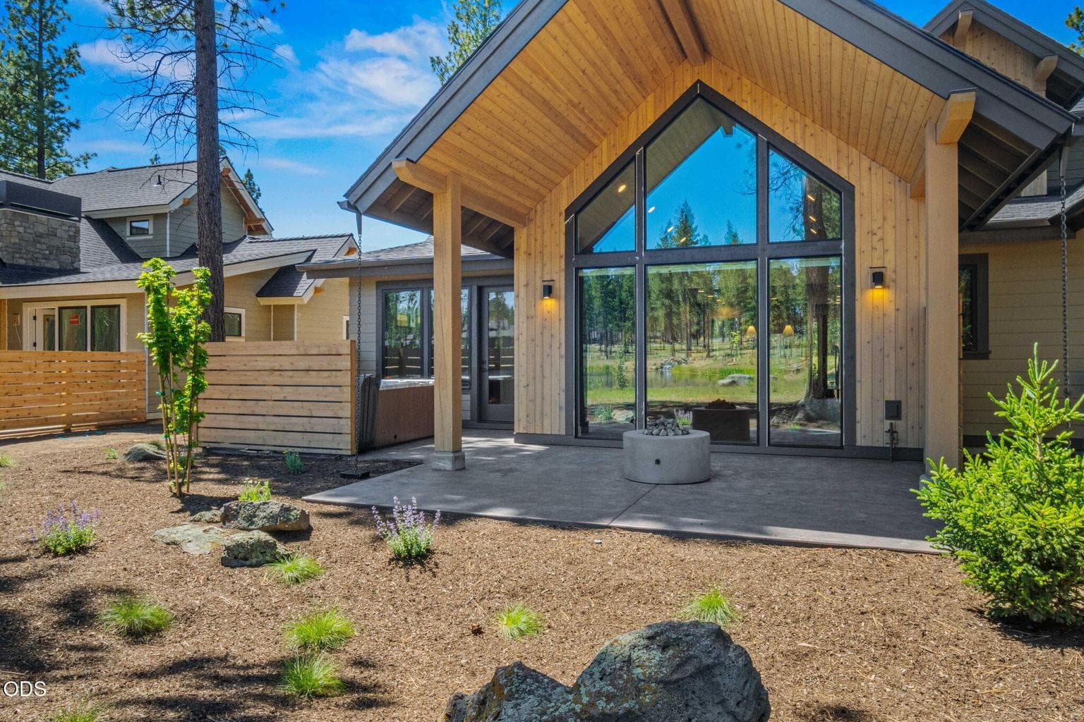 Main Side of the Home with Fire Pit