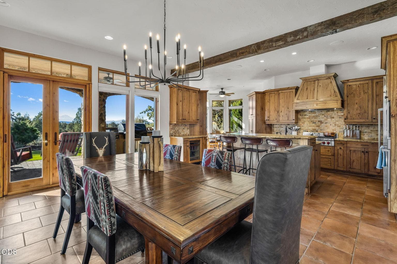 Open-concept entertaining area, where doors open to the inner courtyard and rear patio for the ultimate indoor-outdoor lifestyle