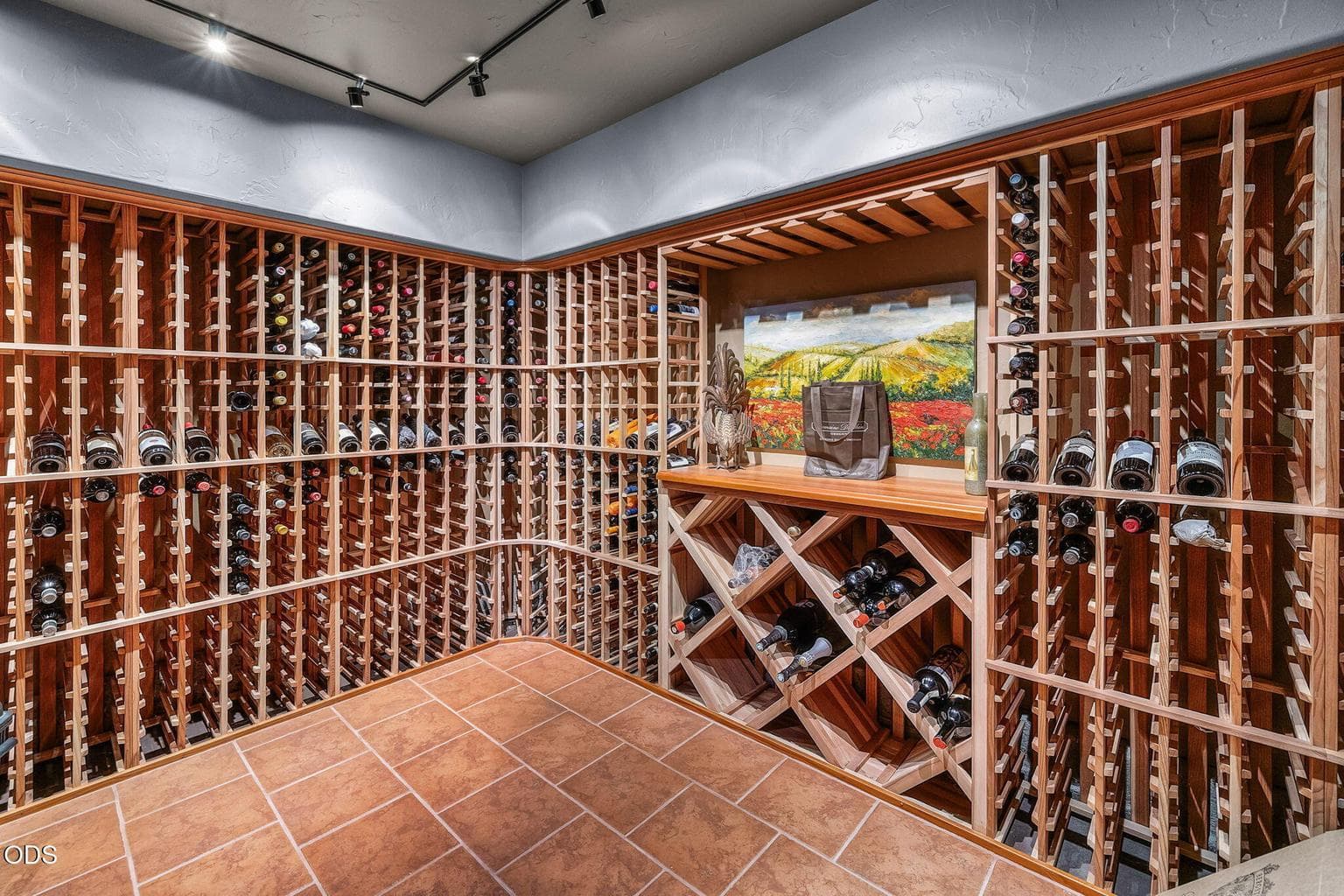 Do you have an expansive wine collection? This custom built, climate controlled wine cellar will fit your needs.