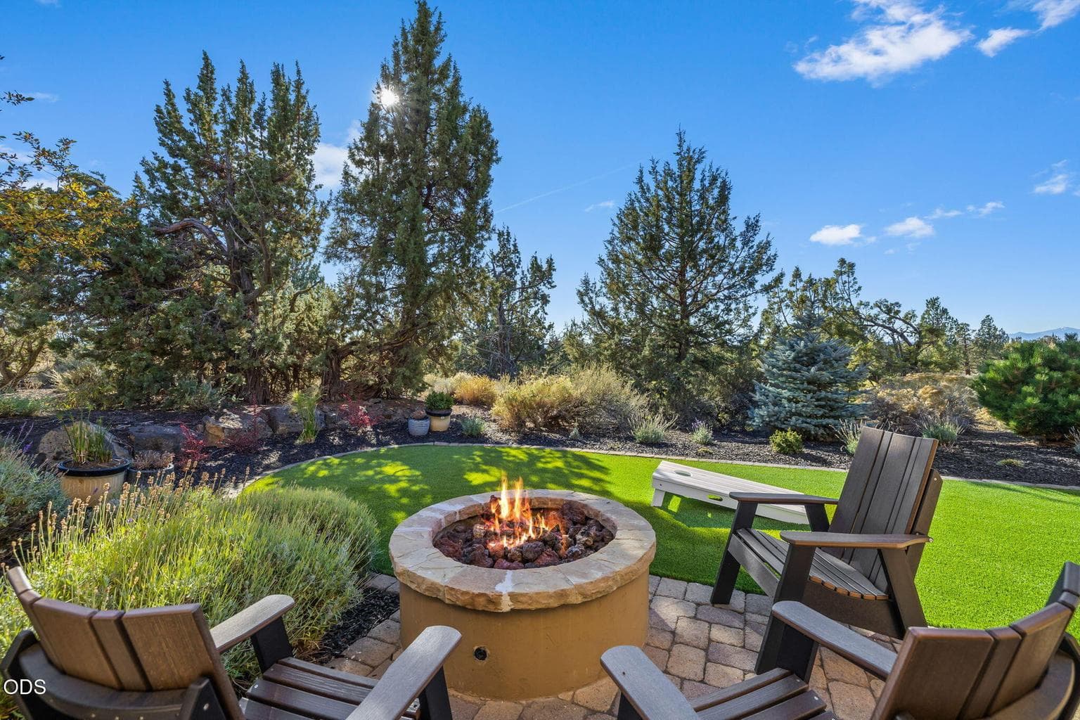 Fire pit entertainment area