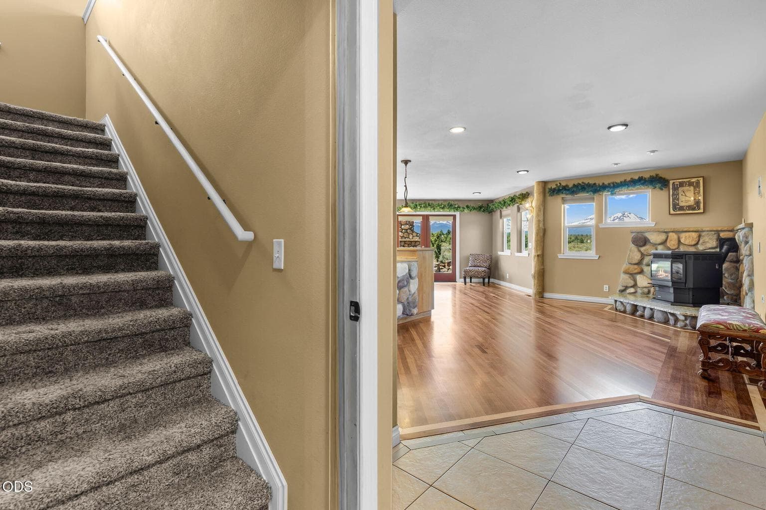 Stairs up to 2nd floor