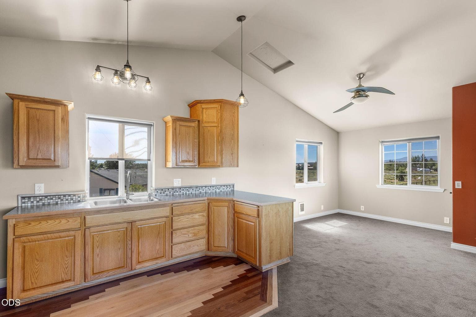 Loft over garage kitchen area
