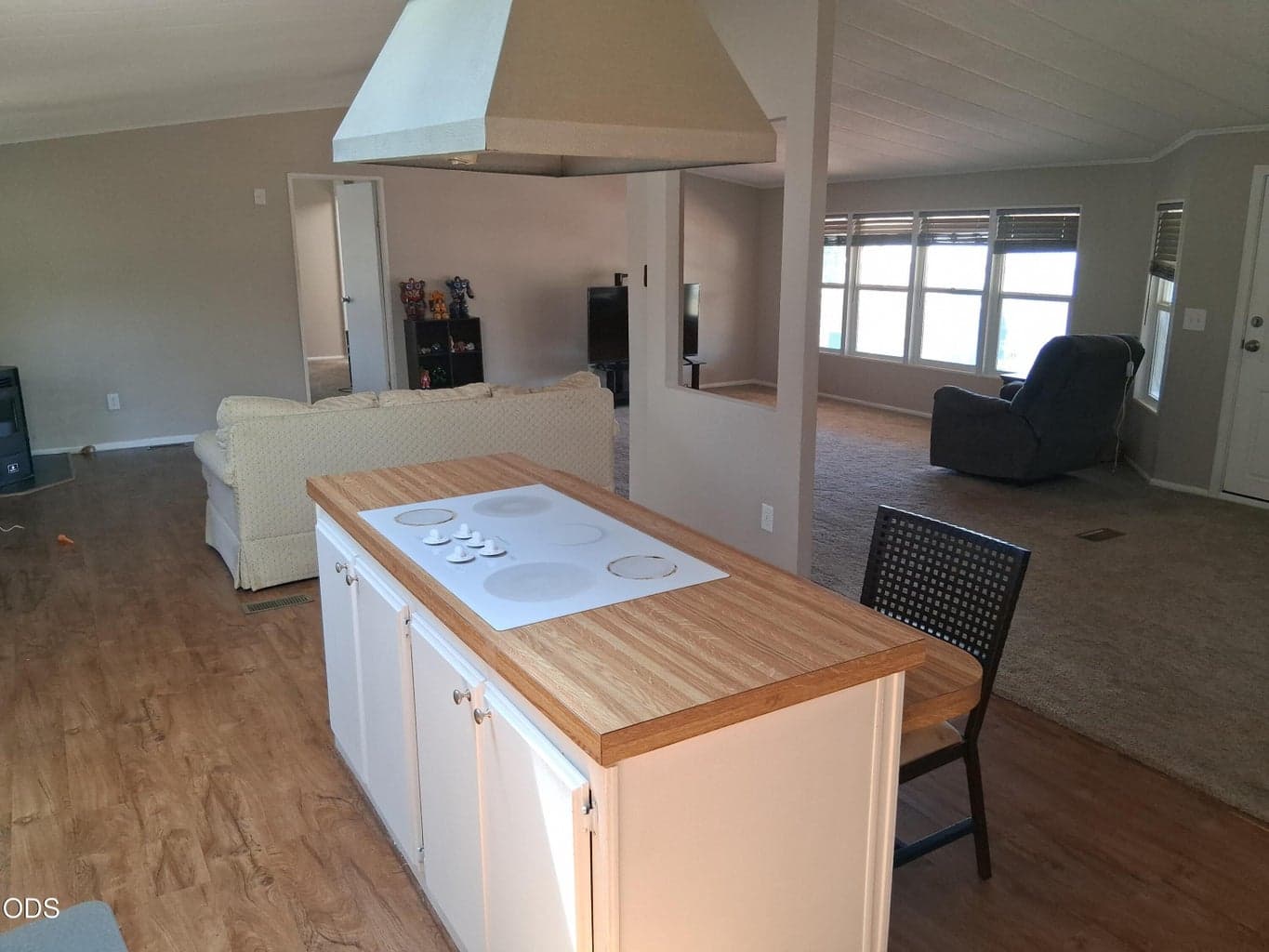 Kitchen open into great room