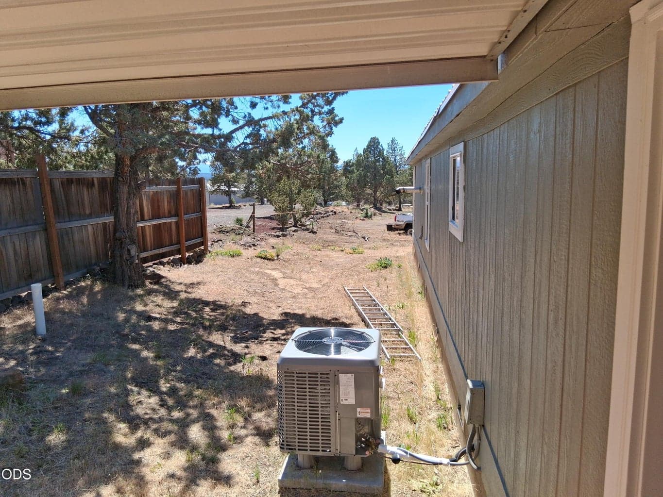 Back porch and side yard