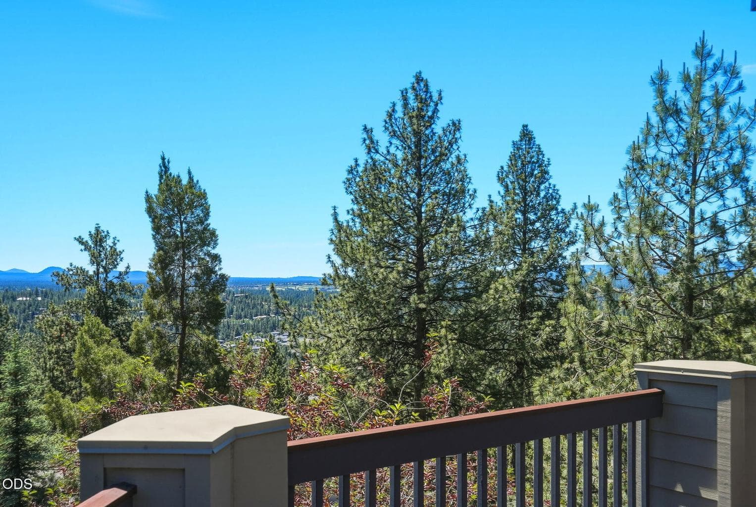 Enjoy sweeping 180-degree views, beautifully filtered through mature Ponderosa pines for the perfect balance of scenery and privacy.