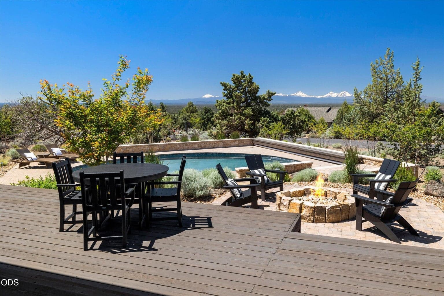 Uncovered area of back deck offers all-day sunshine