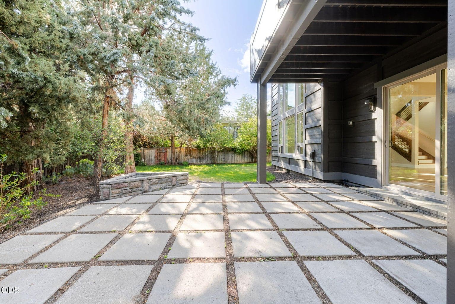 Large Paver Patio in Backyard
