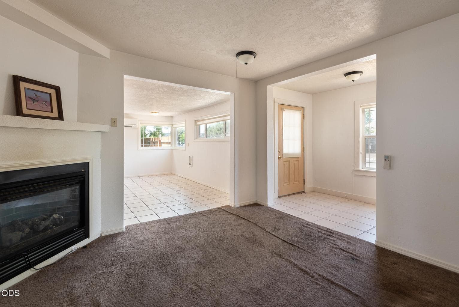 Living room to entry and kitchen