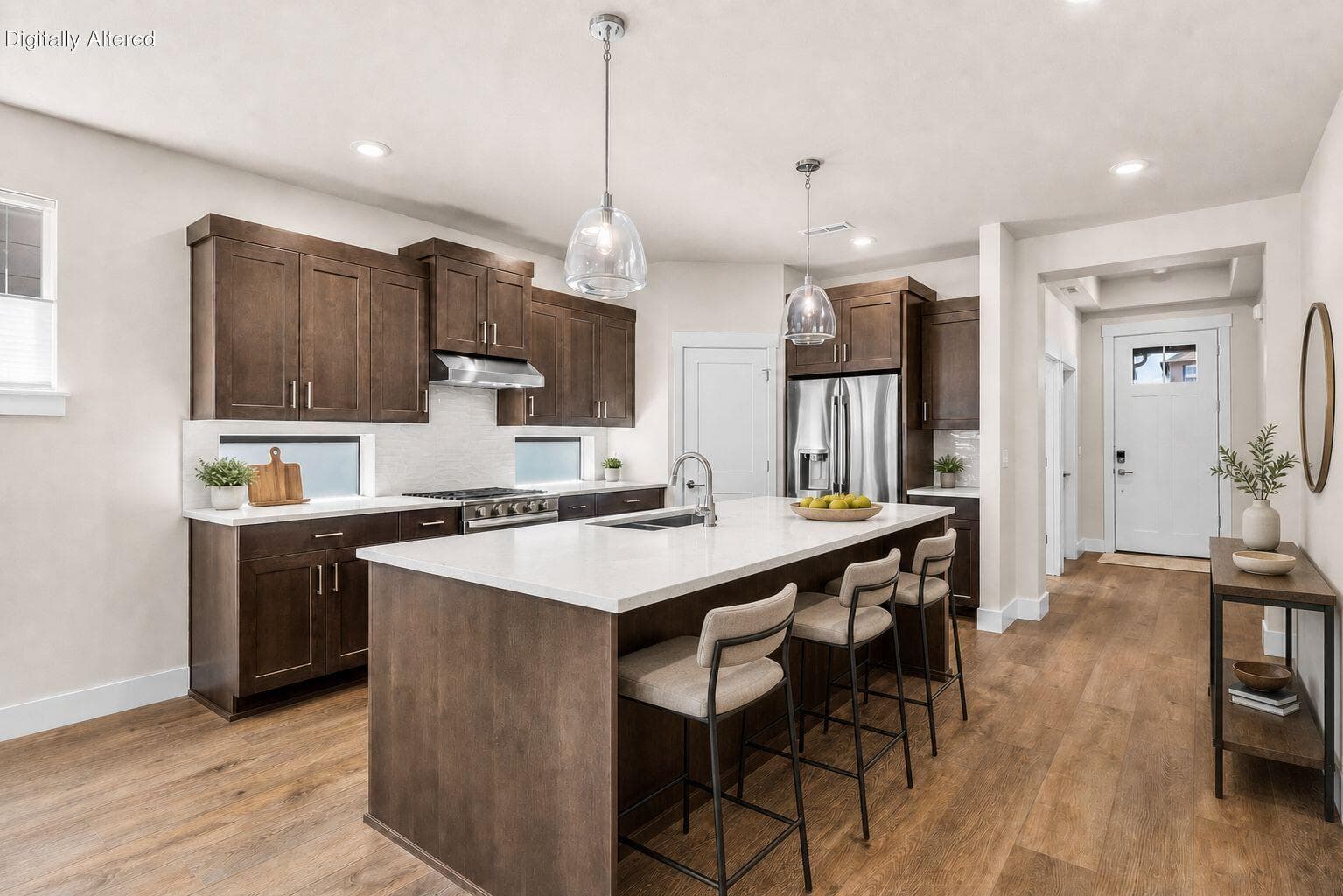 Kitchen. Photo has been virtually staged.