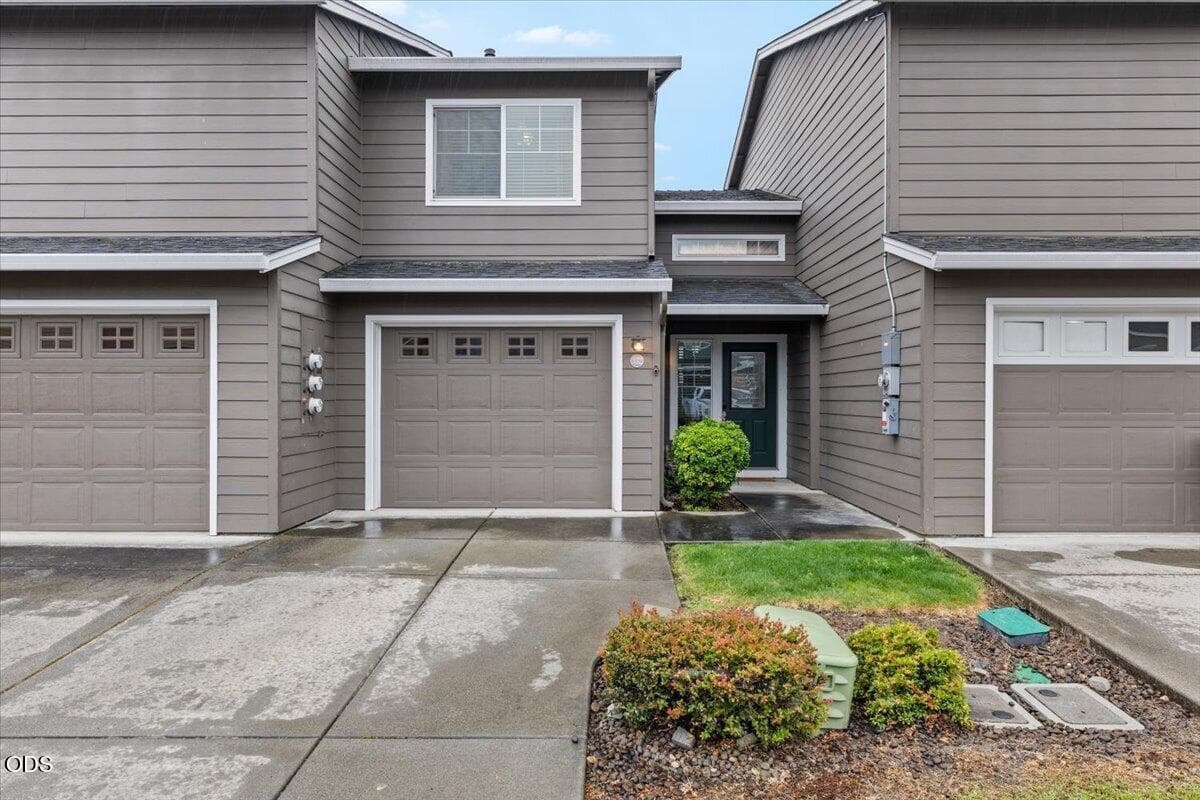 Front entrance and garage