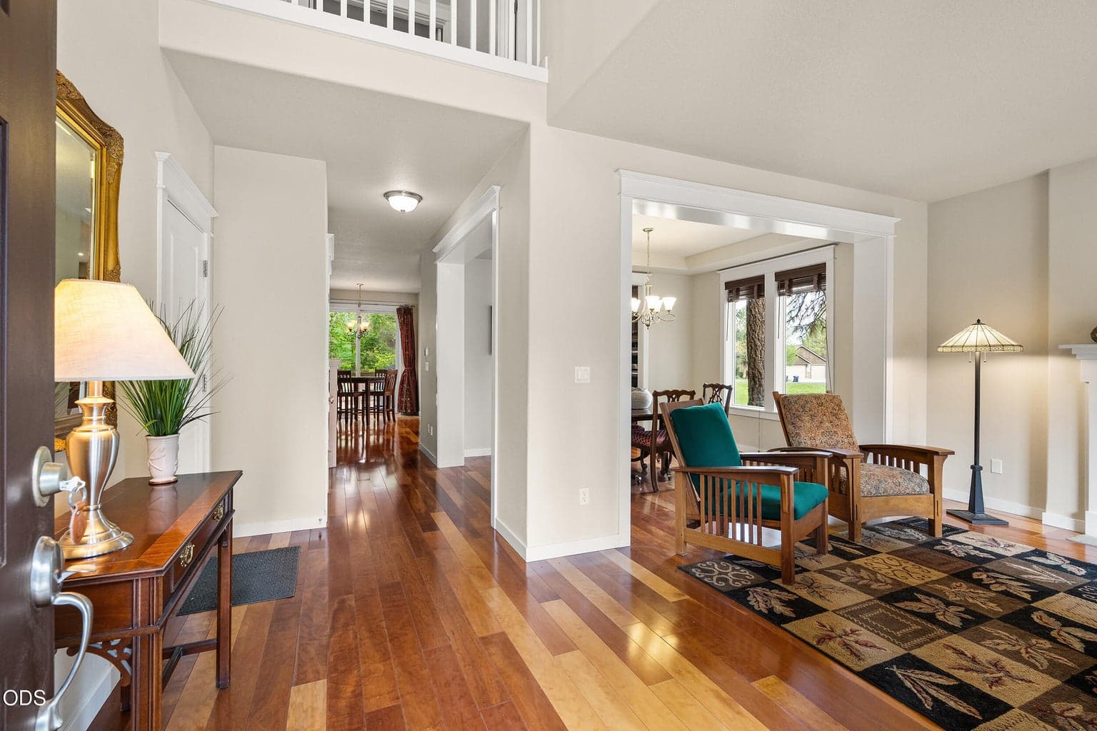 Vaulted Entry into the Living Room