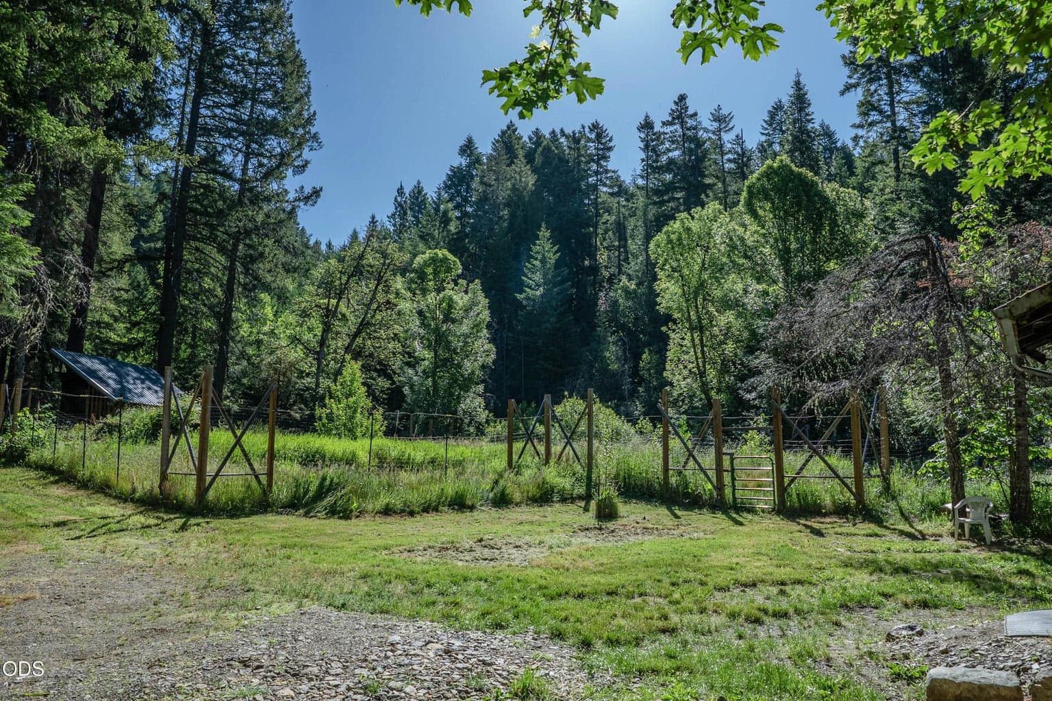Productive outdoor spaces complement the off-grid setting