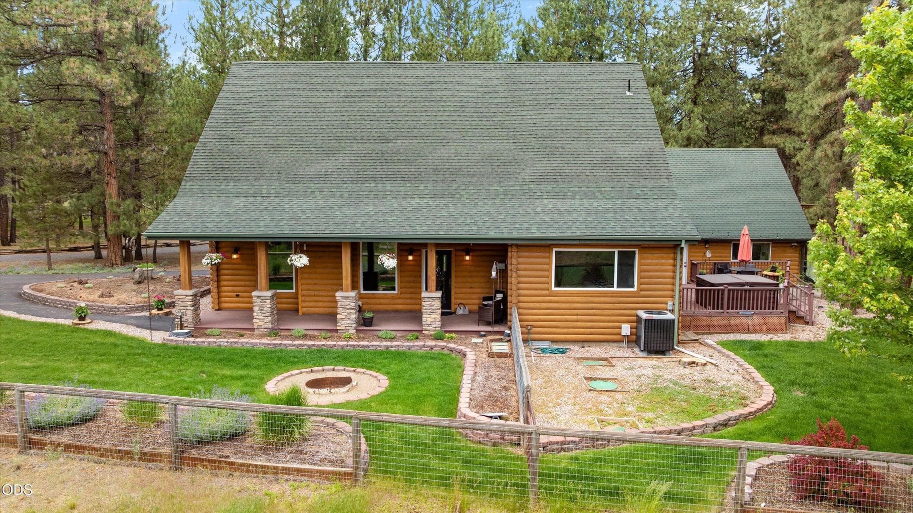 Right elevation of home looking toward the private entry