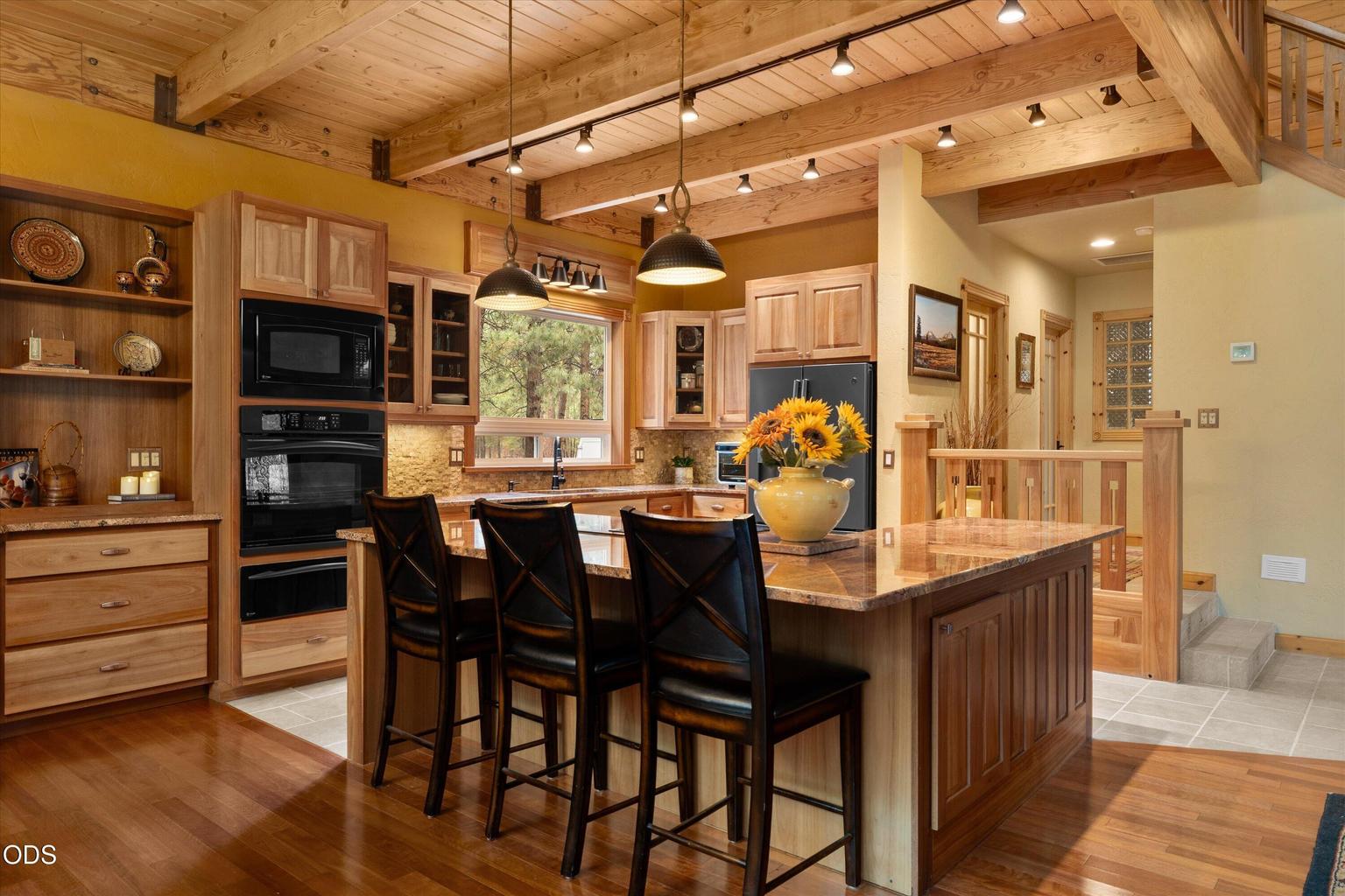 Breakfast bar offers a front row seat to start off the morning.