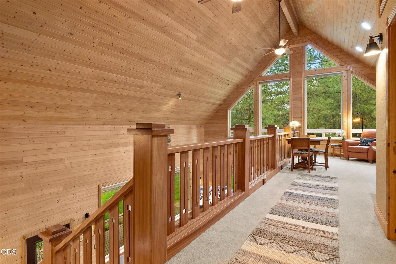 The loft is the perfect place to read, work or play games.