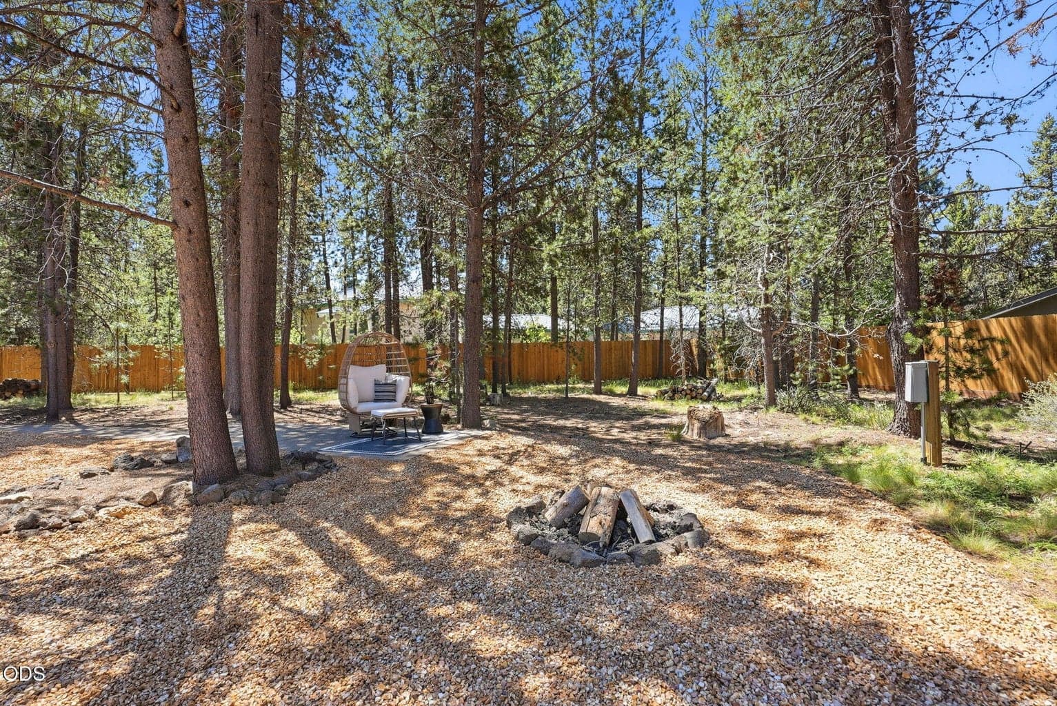 Naturally landscaped yard for easy maintenance