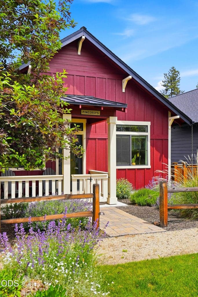 Garden facing covered porch