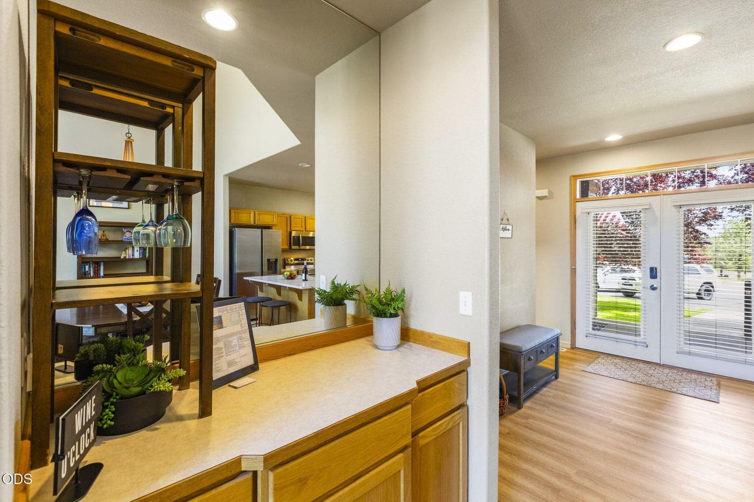 Built in dry bar