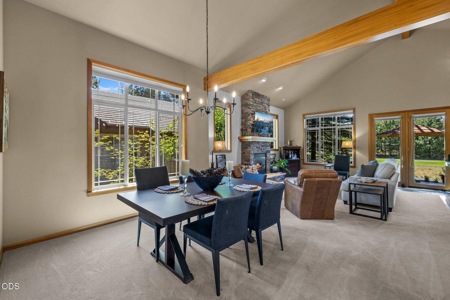 Open great room and dining layout offers comfortable everyday living and easy entertaining.