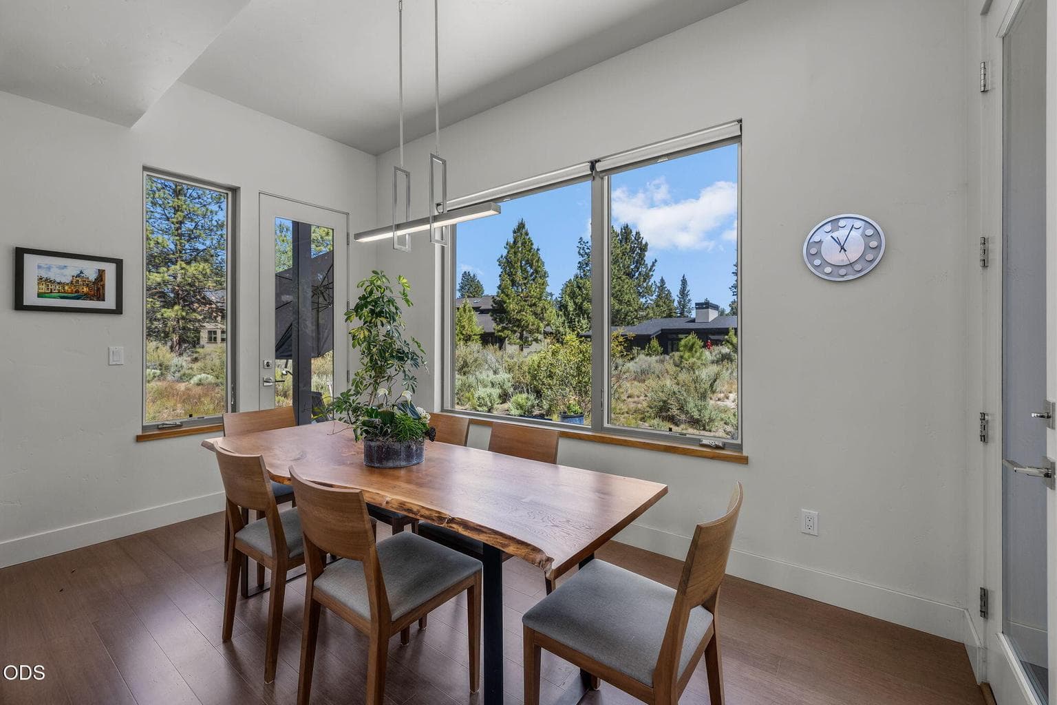 The patio is accessible from the dining room