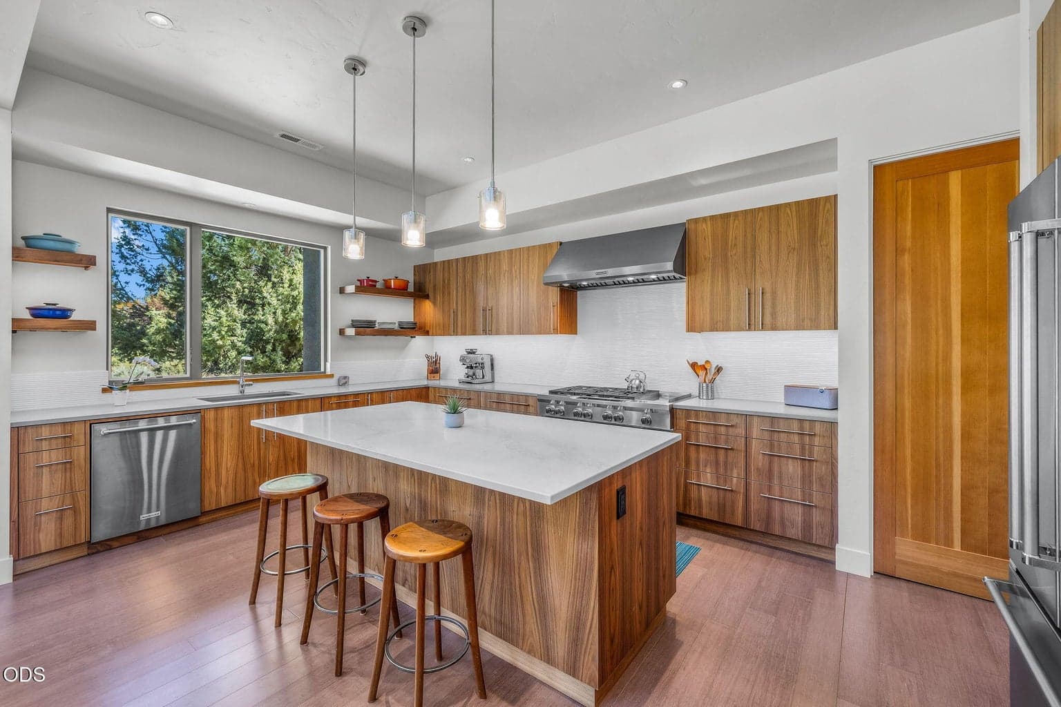 Note the pantry door ... plenty of room for small appliances and kitchen stock.