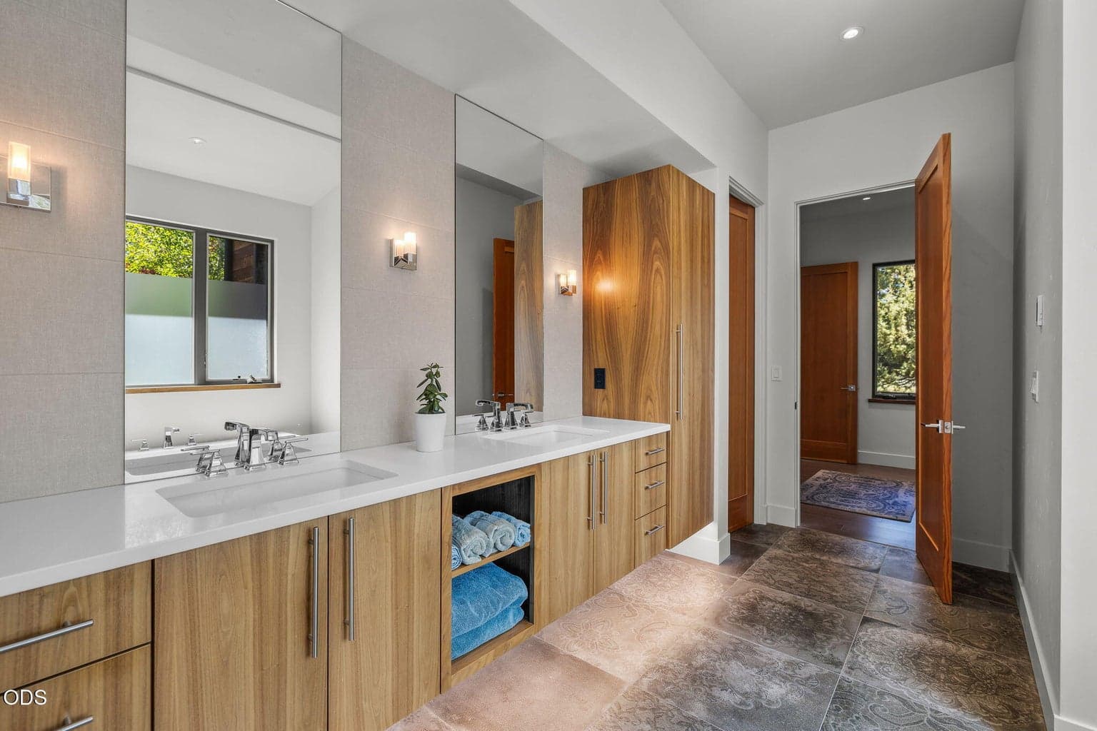 Radiant heated floors and beautiful tile detail
