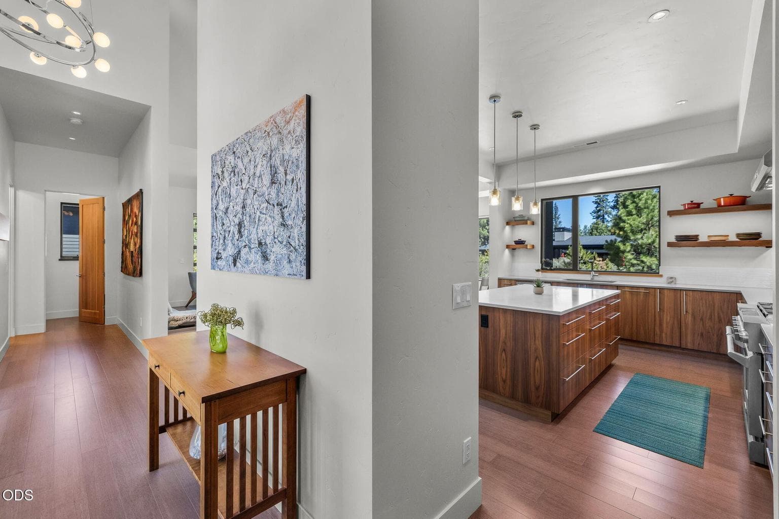 The foyer separates the primary suite from the office / 4th bedroom