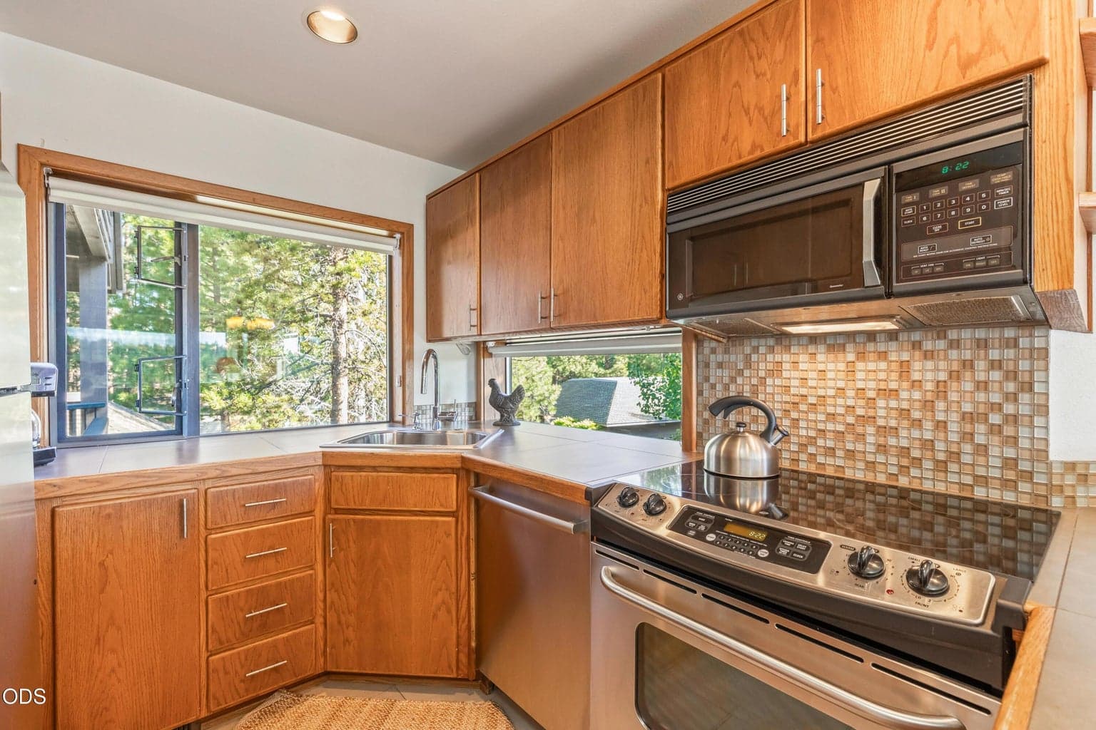Kitchen views into the trees
