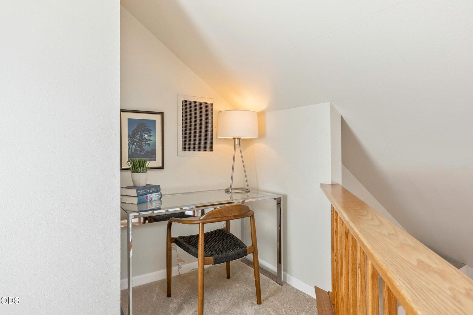 Desk area at upper landing