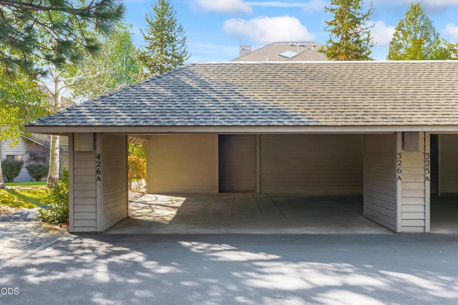 Dedicated covered parking with added storage