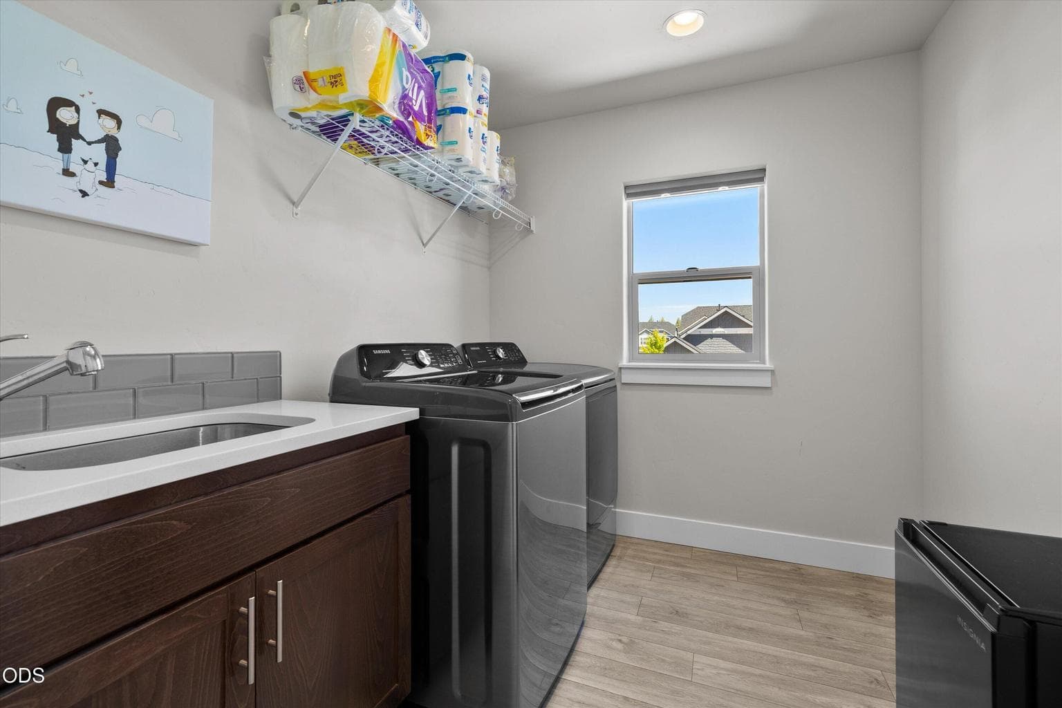 Laundry room near bedrooms