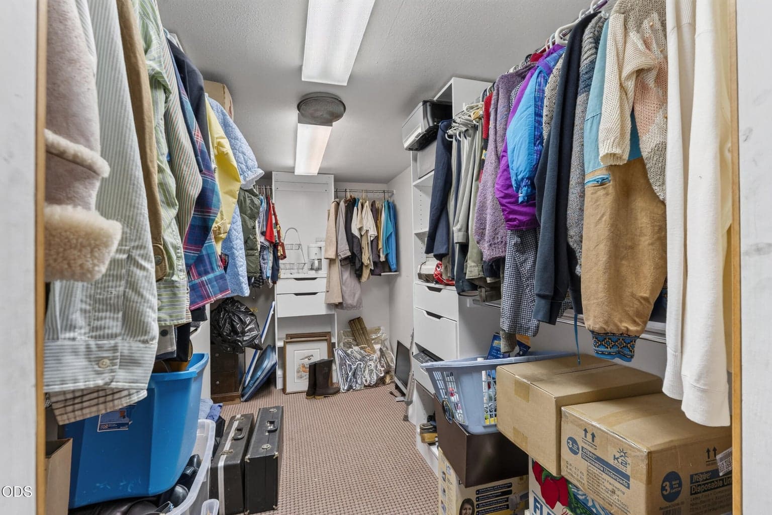 finished storage room inside garage