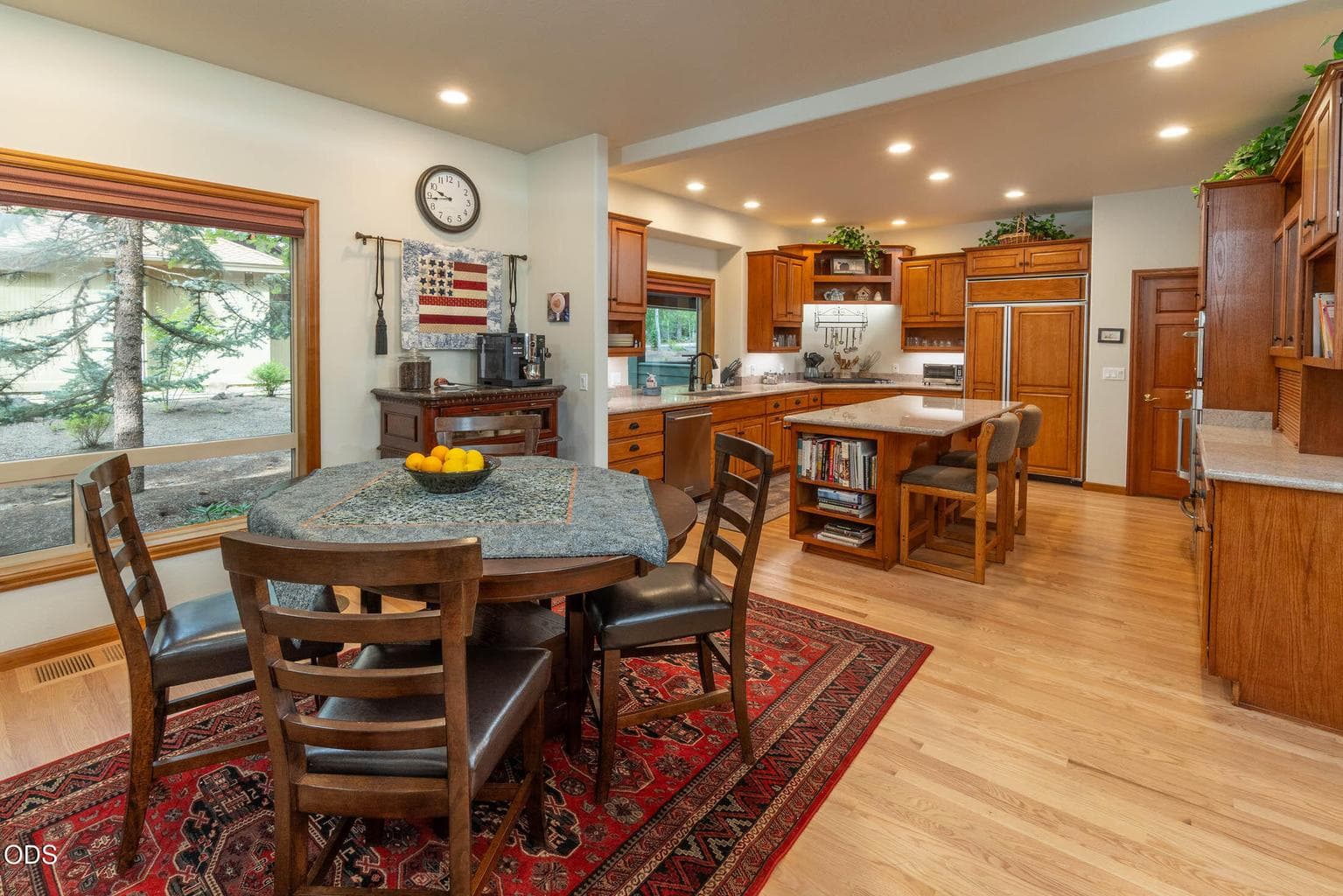 The grande kitchen and nook view from the sunroom