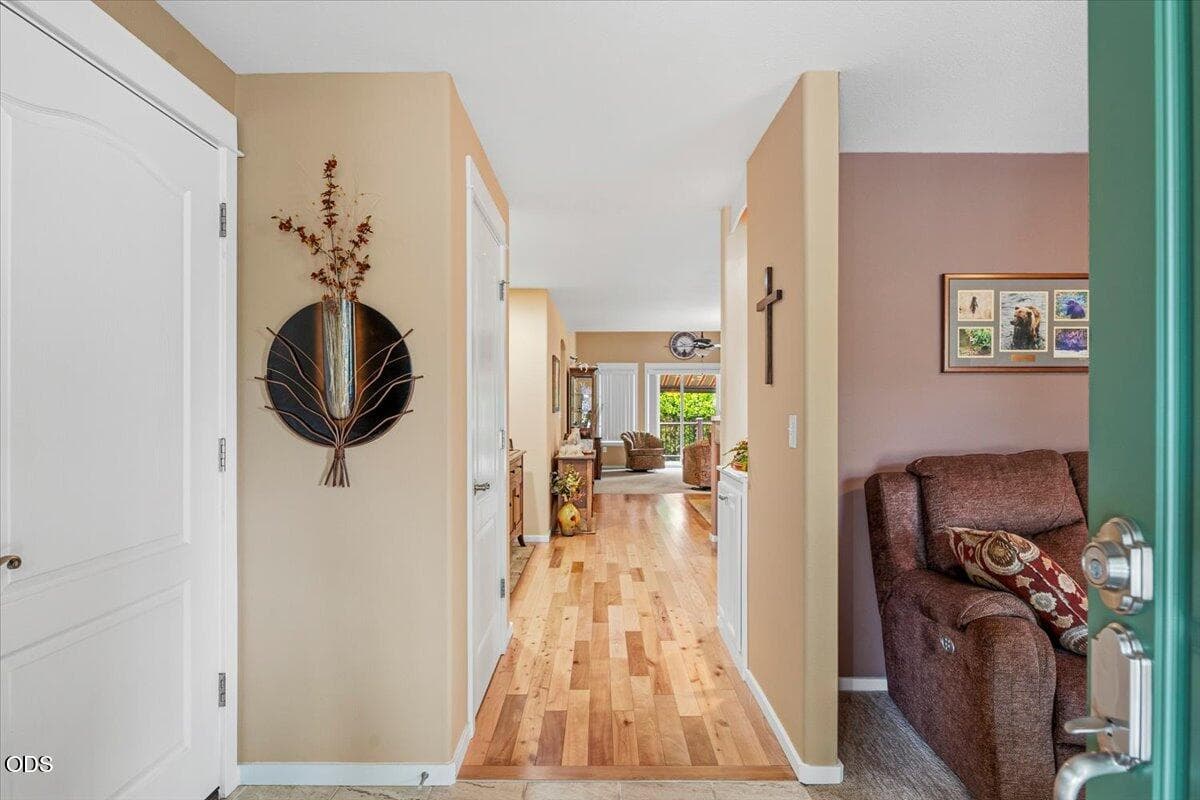 Beautiful wood flooring and custom paint.
