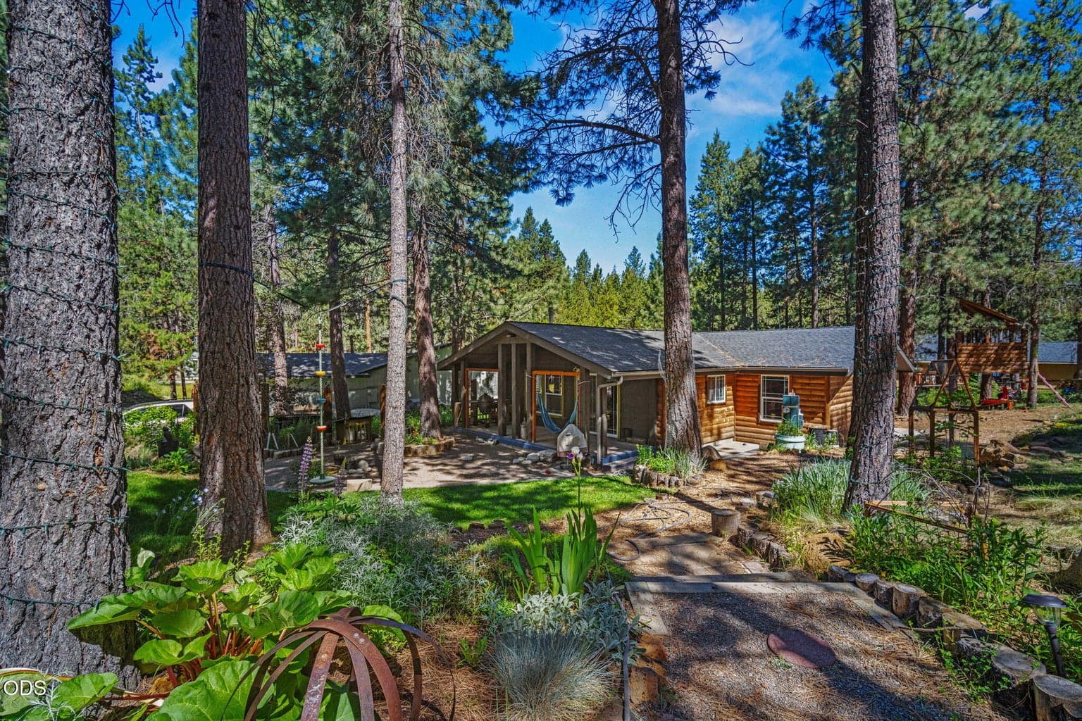Nestled back in the trees off the road for maximum privacy.