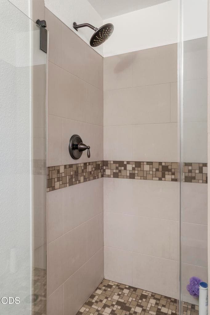 Tiled shower