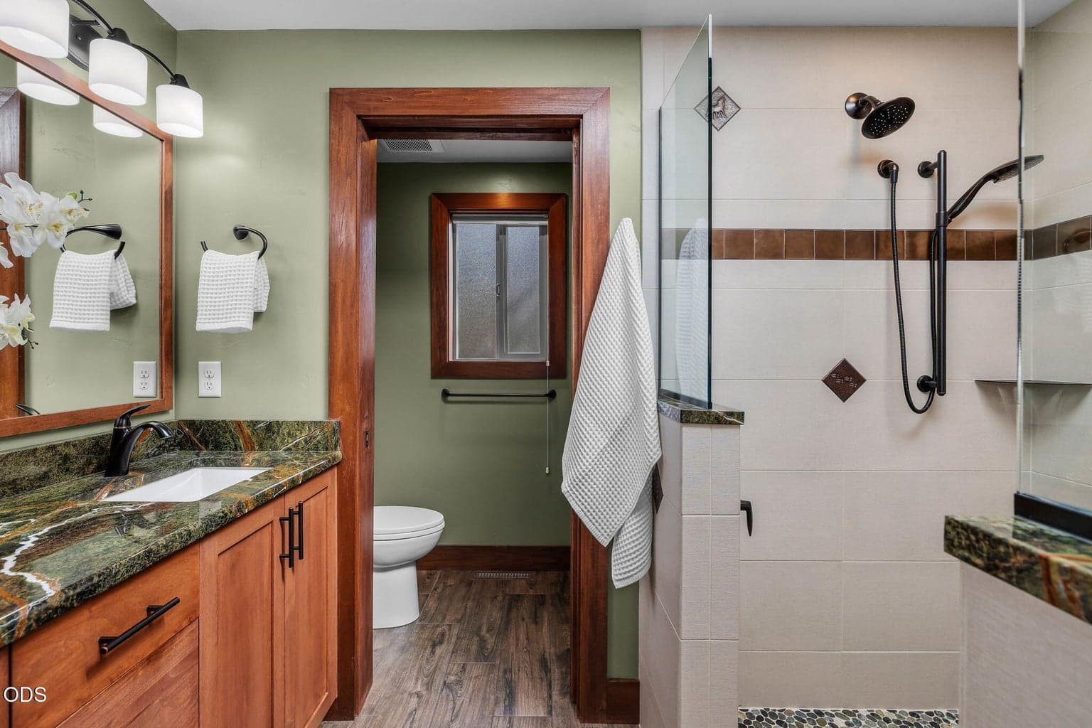 Tiled shower