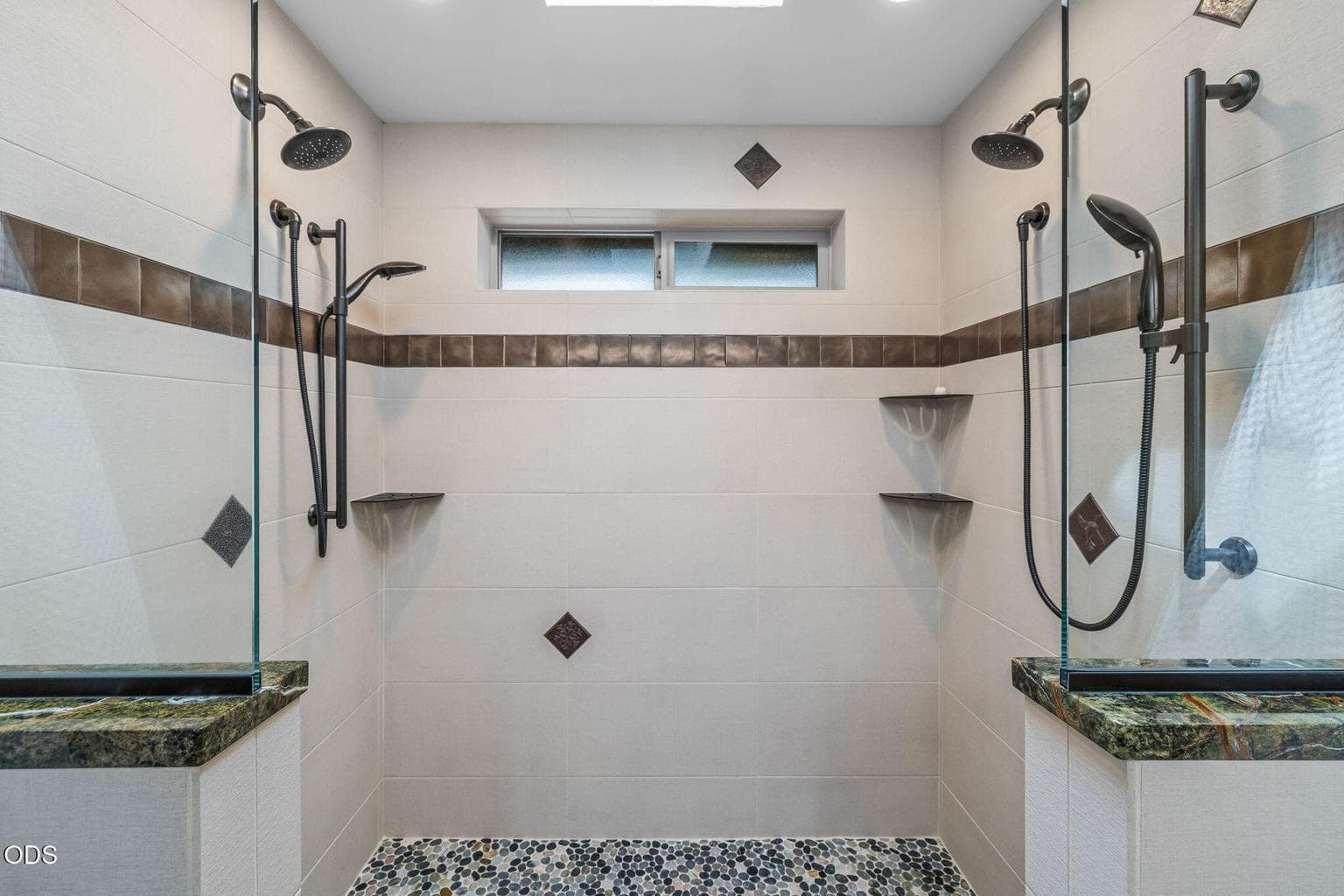 Tiled shower